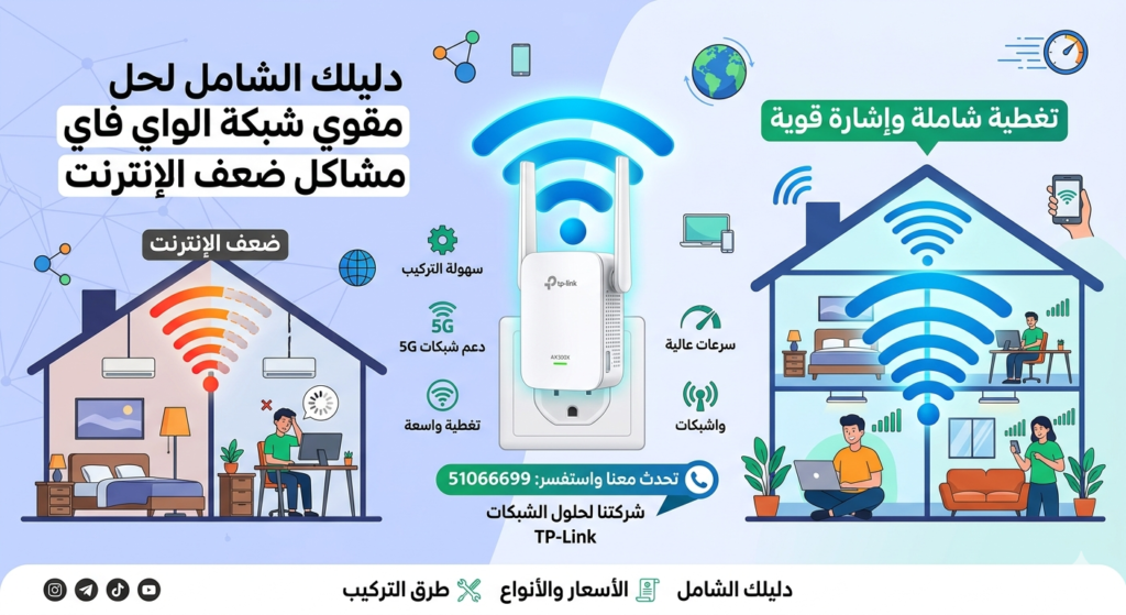 مقوي شبكة الواي فاي tp link