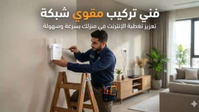 فني تركيب مقوي شبكة