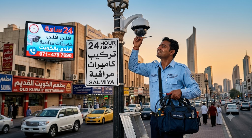فني كاميرات مراقبة هندي الكويت ٢٤ ساعة