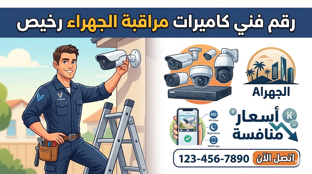رقم فني كاميرات مراقبة الجهراء رخيص