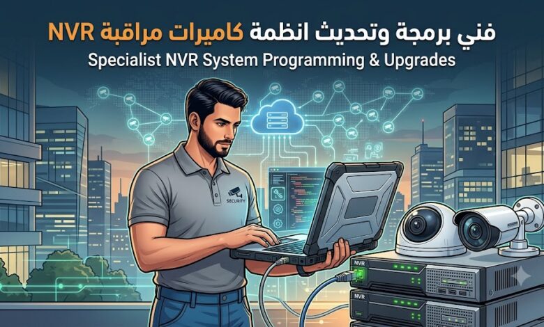 فني برمجة وتحديث انظمة كاميرات مراقبة NVR