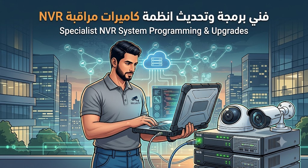 فني برمجة وتحديث انظمة كاميرات مراقبة NVR