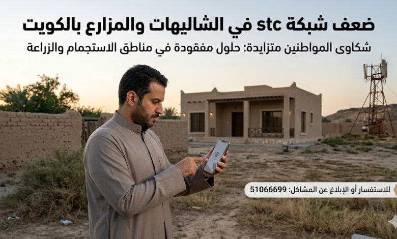 ضعف شبكة stc في الشاليهات والمزارع بالكويت
