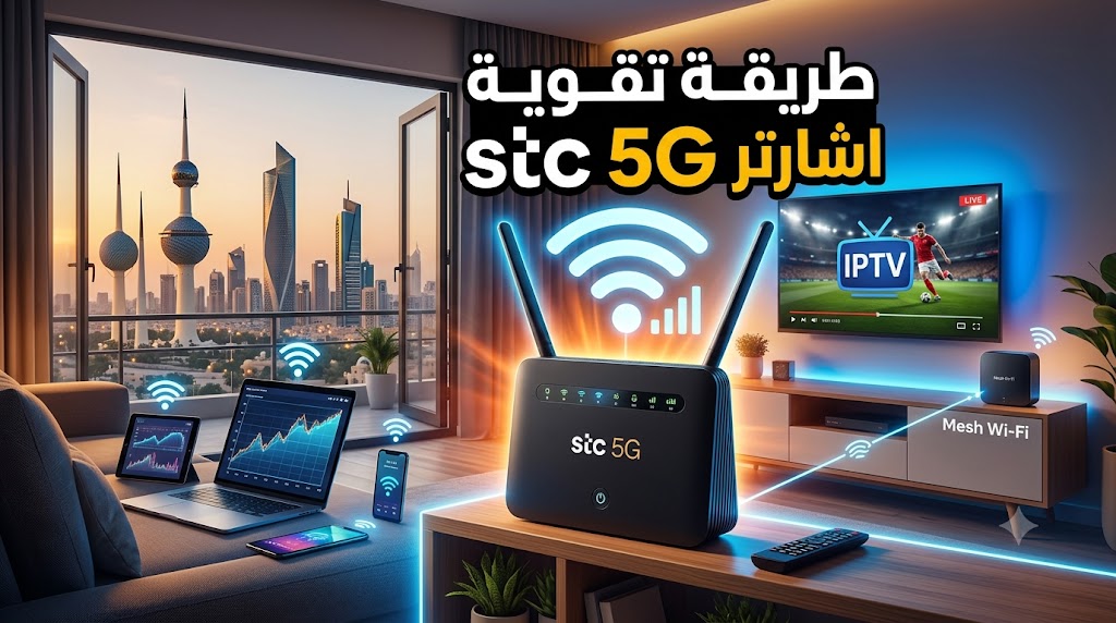 طريقة تقوية اشارة راوتر stc 5G